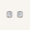 2CT Round Cut Lab Grown Diamond Stud Earrings