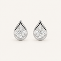 2CT Pear Cut Lab Grown Diamond Stud Earrings