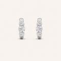 2CT Round Cut Lab Grown Diamond Three Stone Huggie Earrings