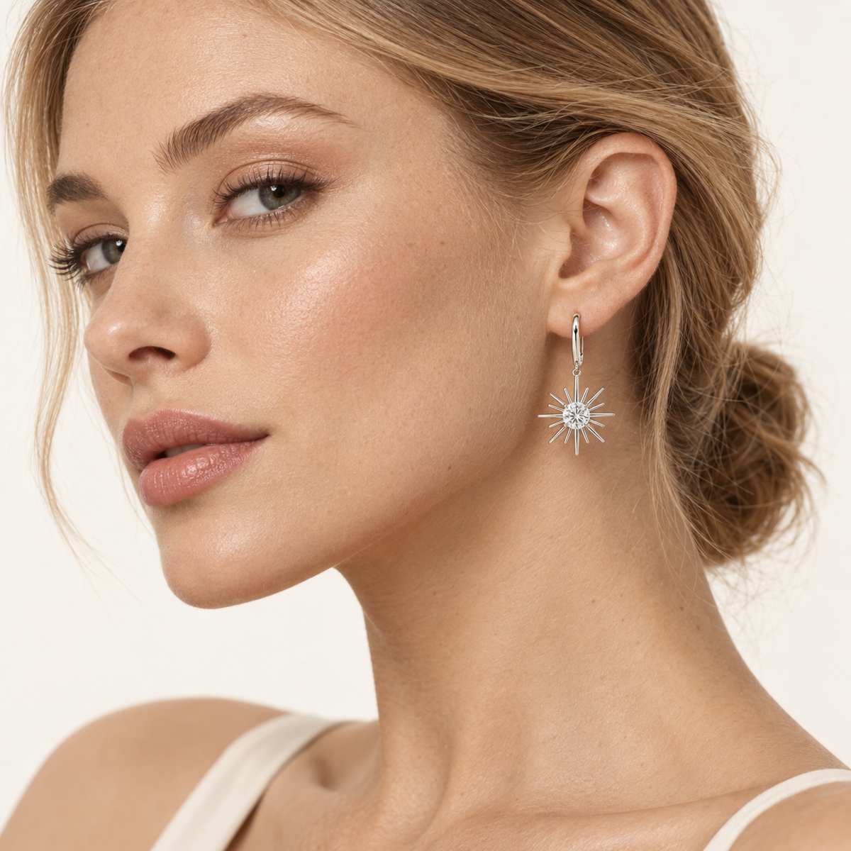 2CT Round Cut Lab Grown Diamond Astralis Earrings