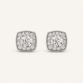 1CT Round Cut Lab Grown Diamond Halo Stud Earrings
