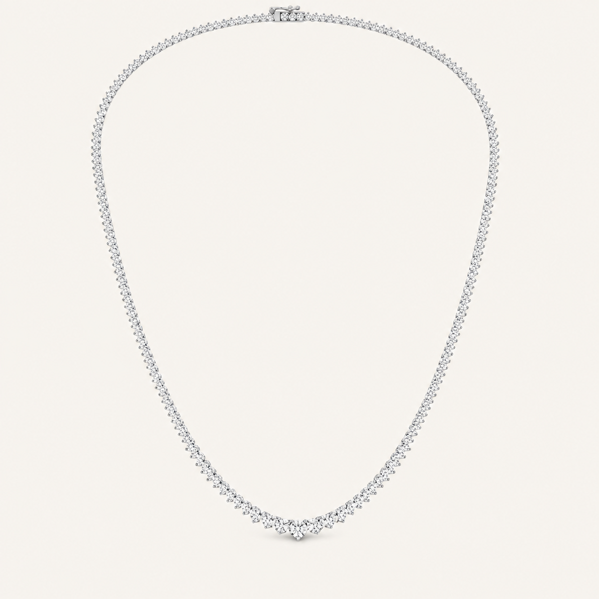 7.00CT Round Cut Lab Grown Diamond Tennis Necklace