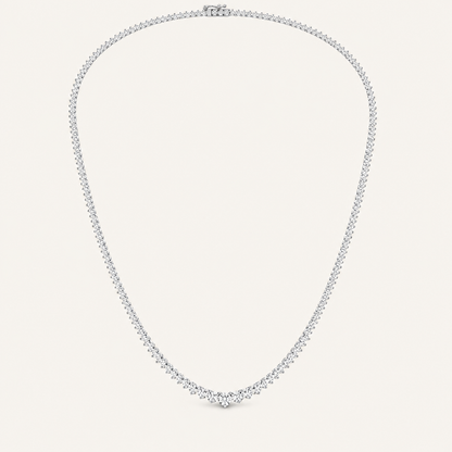 7.00CT Round Cut Lab Grown Diamond Tennis Necklace