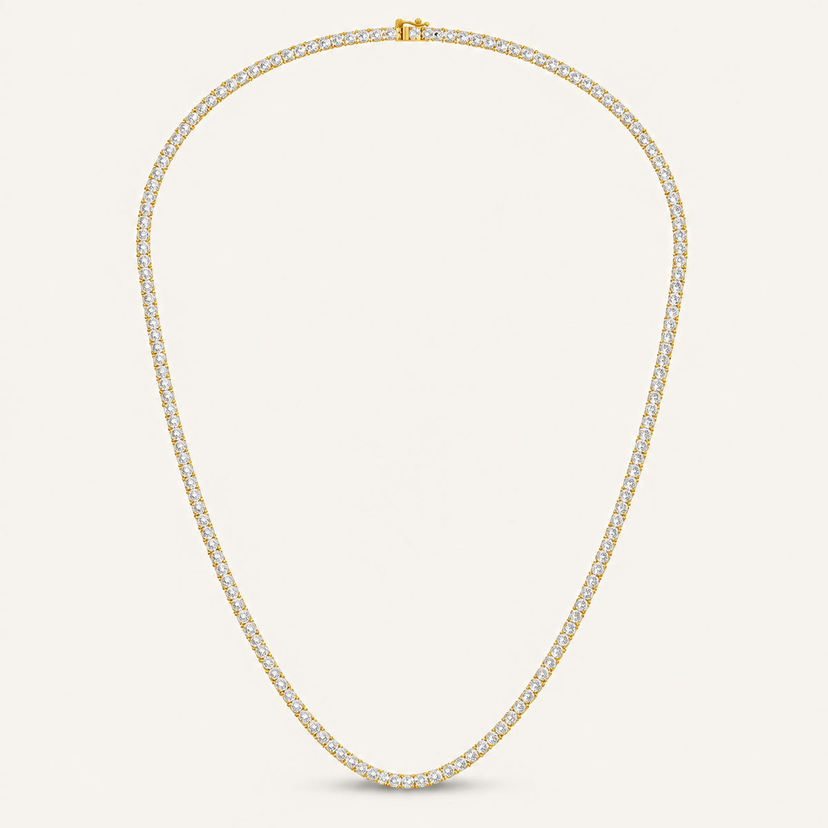 7.00CT Round Cut Lab Grown Diamond Tennis Necklace