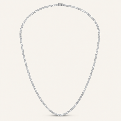 10.00CT Round Cut Lab Grown Diamond Tennis Necklace