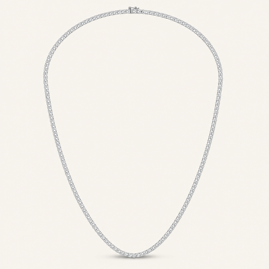 7.50CT Round Cut Lab Grown Diamond Tennis Necklace