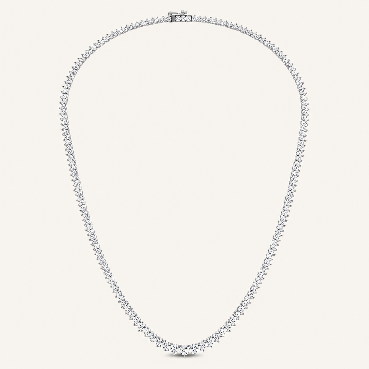 3.00CT Round Cut Lab Grown Diamond Tennis Necklace