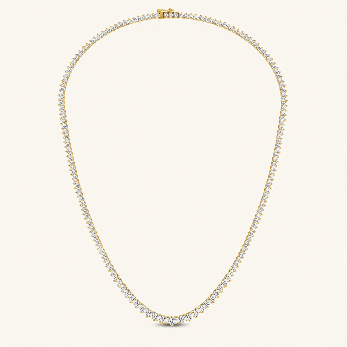 3.00CT Round Cut Lab Grown Diamond Tennis Necklace