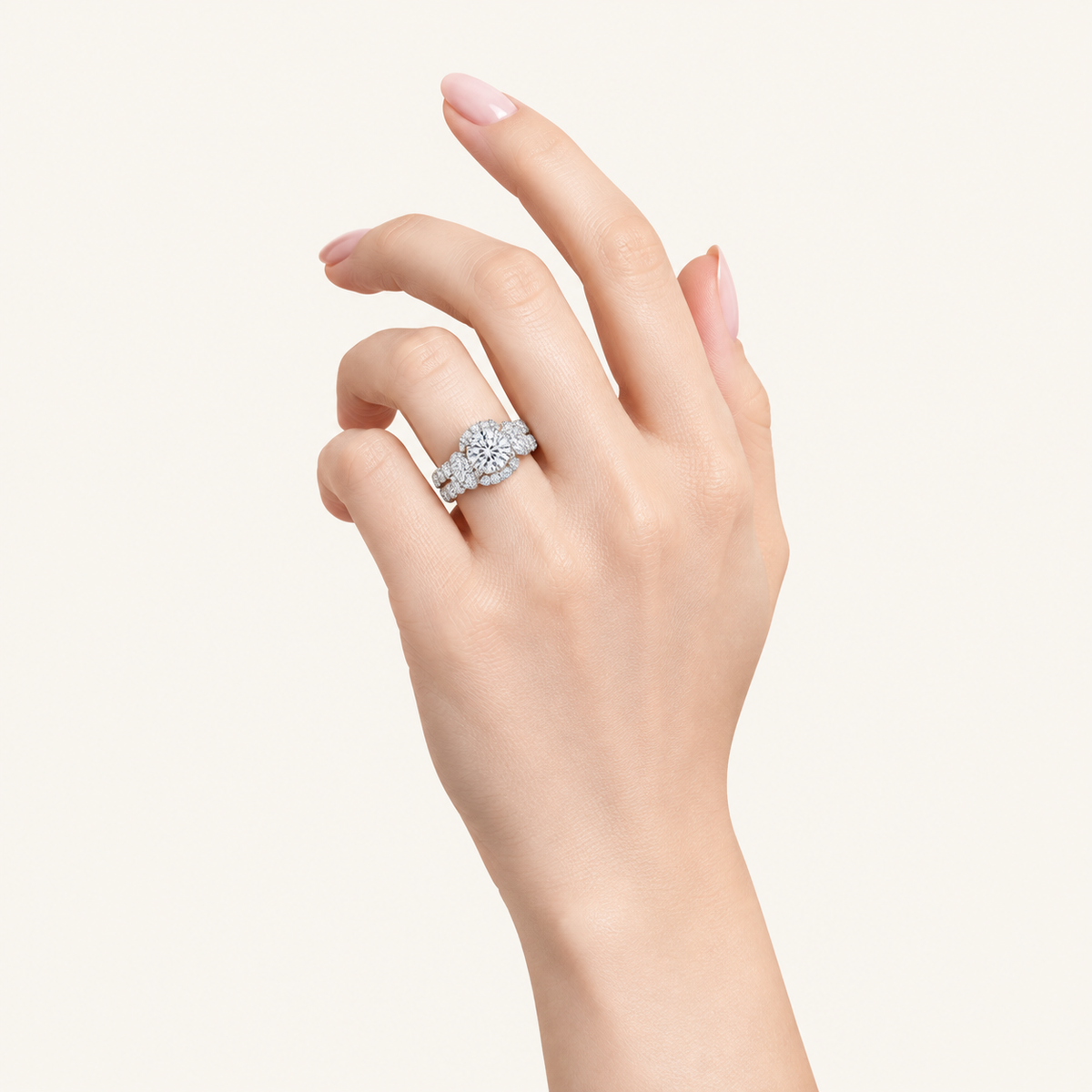10.00CT Round Cut Lab grown Diamond Bridal Set Ring