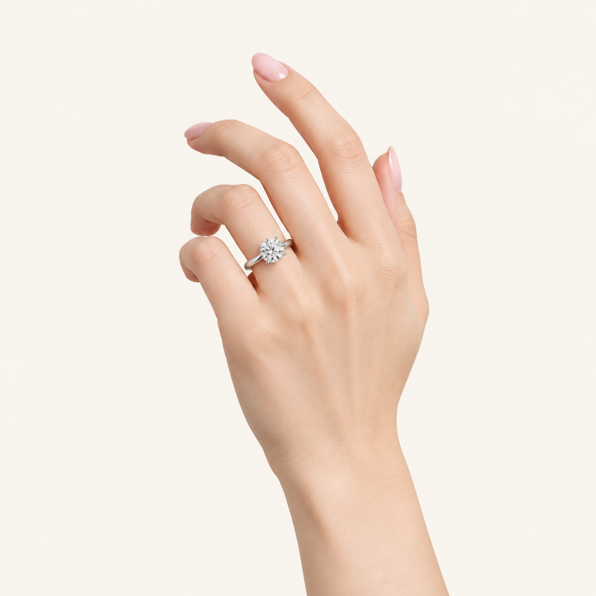 1.00CT Round Cut Lab Grown Diamond Solitaire Ring