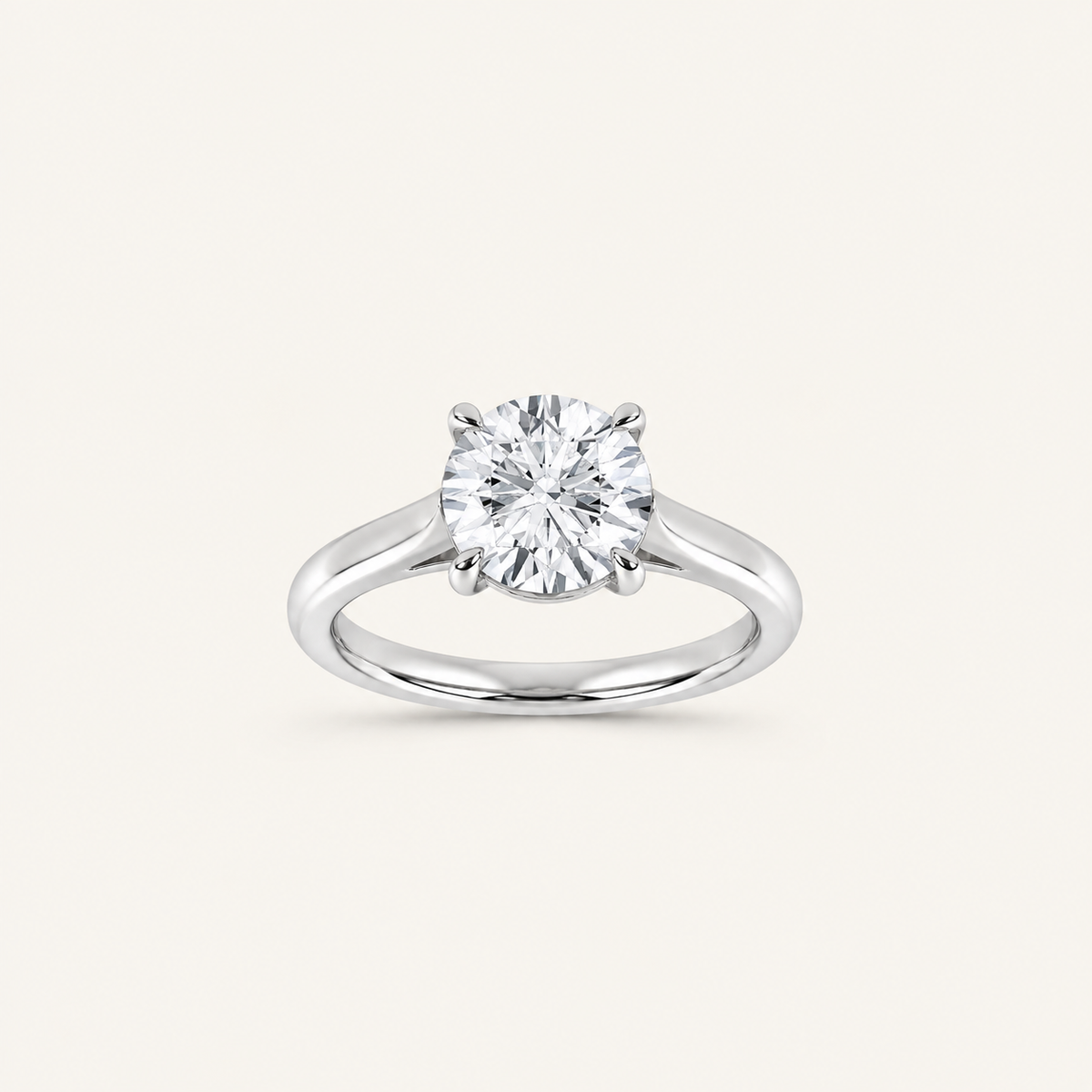 1.00CT Round Cut Lab Grown Diamond Solitaire Ring