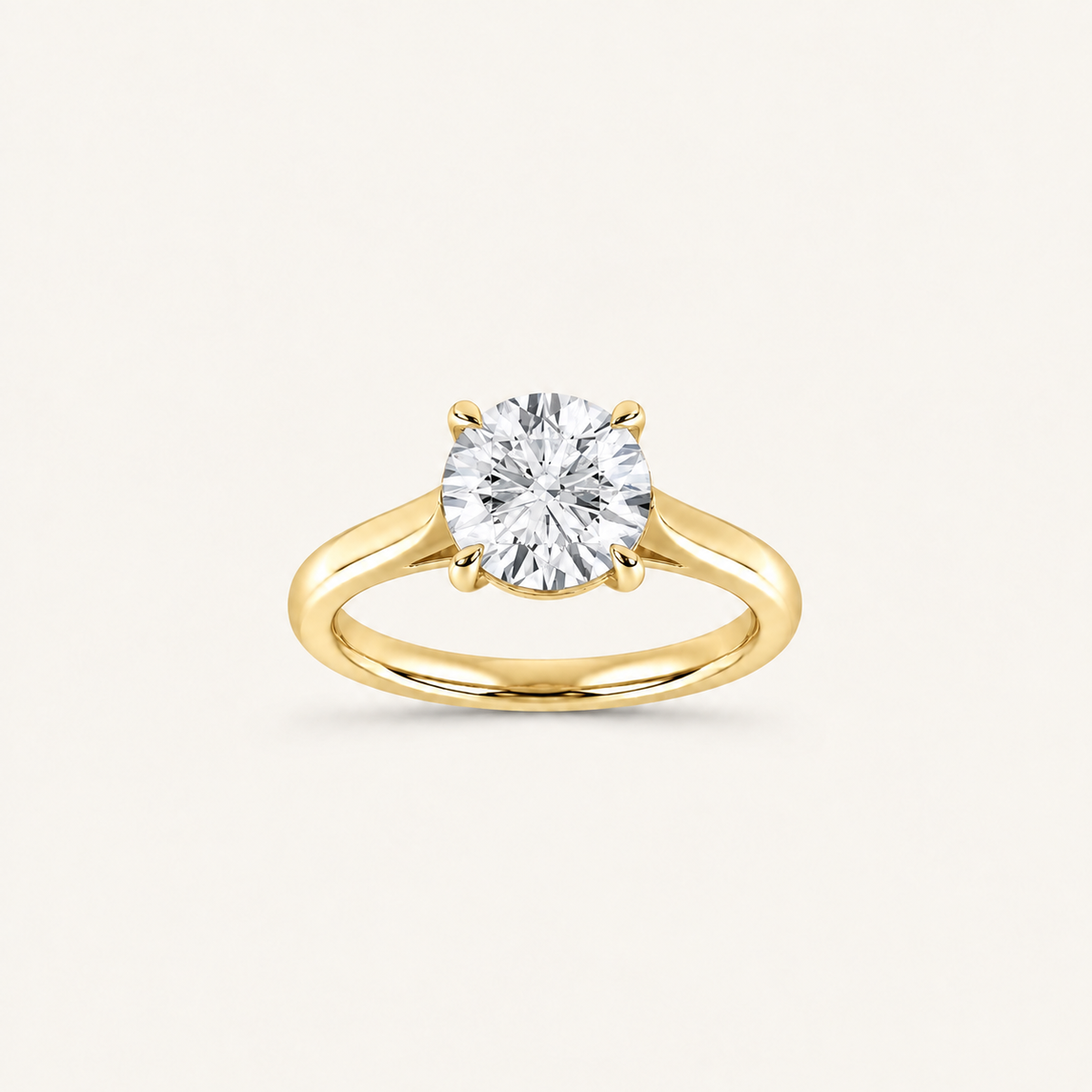 1.00CT Round Cut Lab Grown Diamond Solitaire Ring