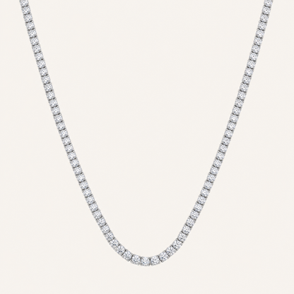 29.00CT Round Cut Lab Grown Diamond Tennis Necklace