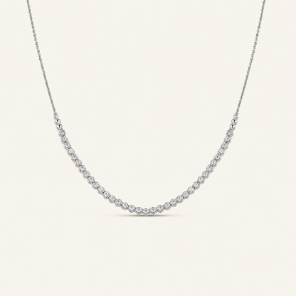 1.00CT Round Cut Lab Grown Diamond Tennis Necklace