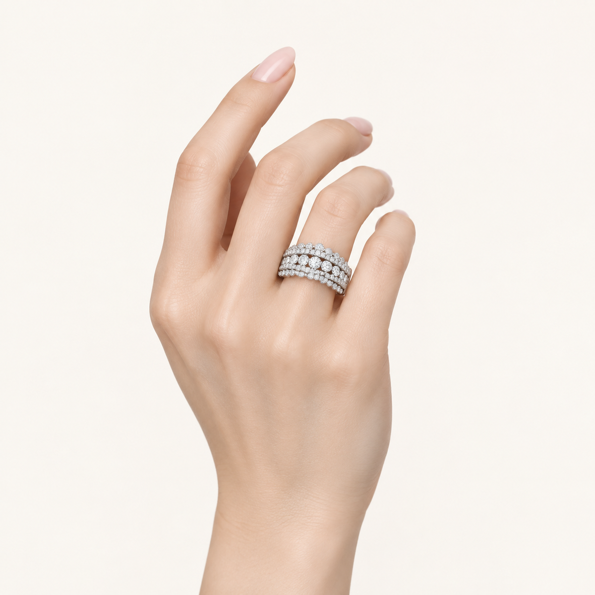 2.00CT Round Cut Lab Grown Diamond Enhancers Band
