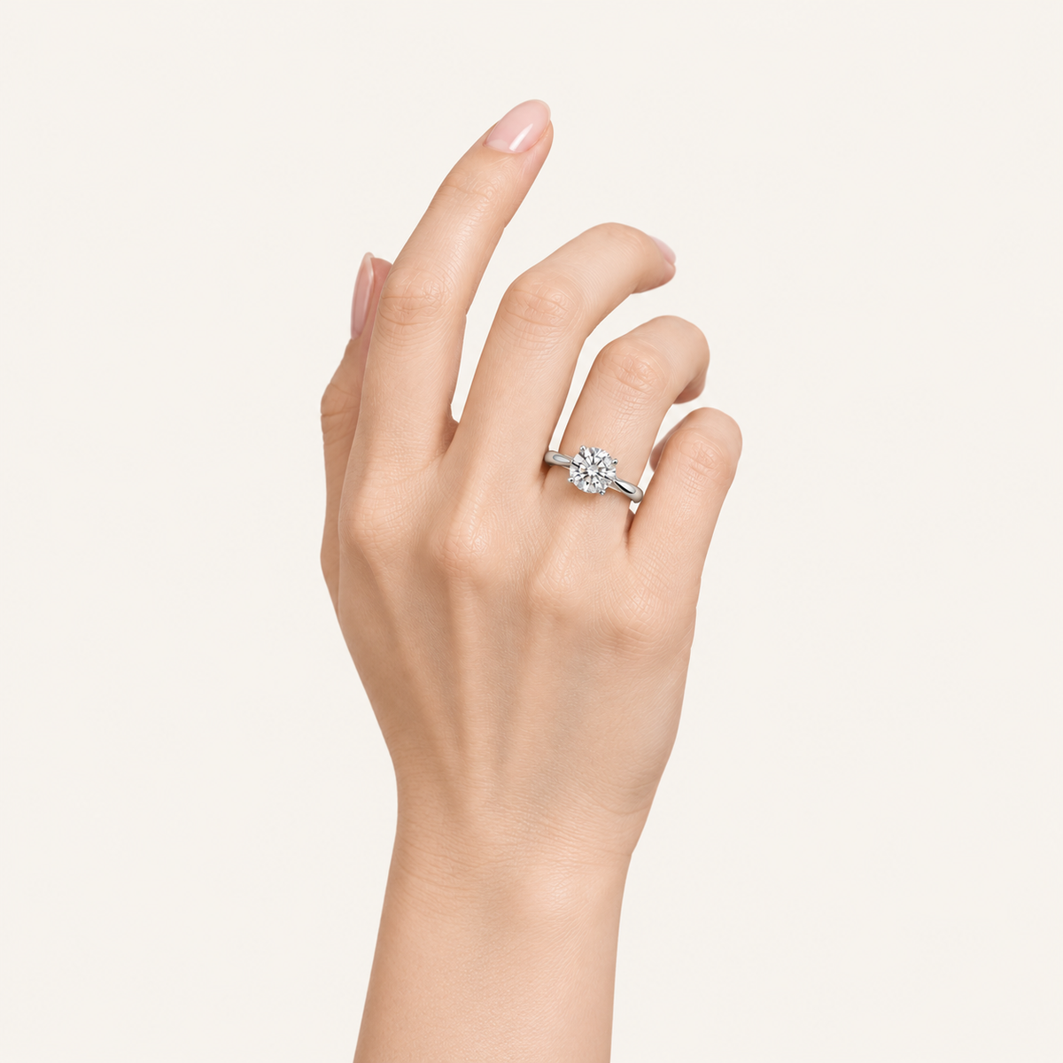5.00CT Round Cut Lab Grown Diamond Solitaire Ring