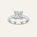 2.50CT Princess Cut Lab Grown Diamond Solitaire Ring