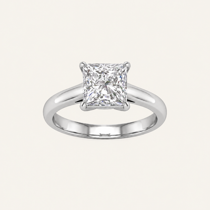 2.50CT Princess Cut Lab Grown Diamond Solitaire Ring