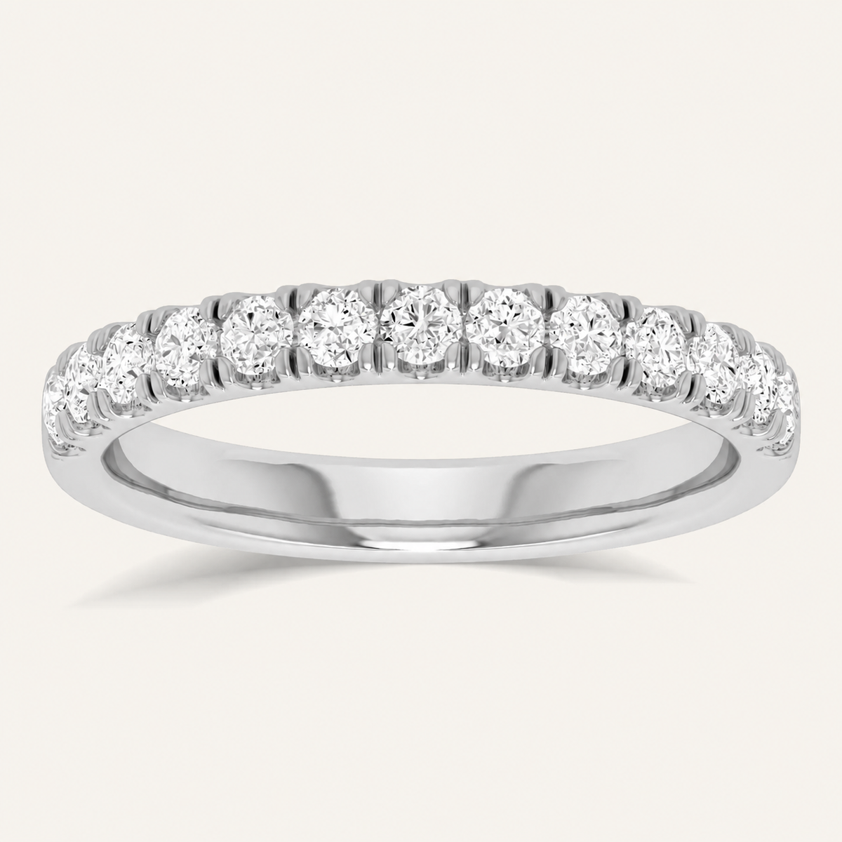 0.50CT Round Cut Lab Grown Diamond Enhance Band