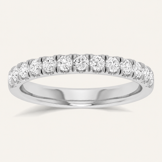 0.50CT Round Cut Lab Grown Diamond Enhance Band