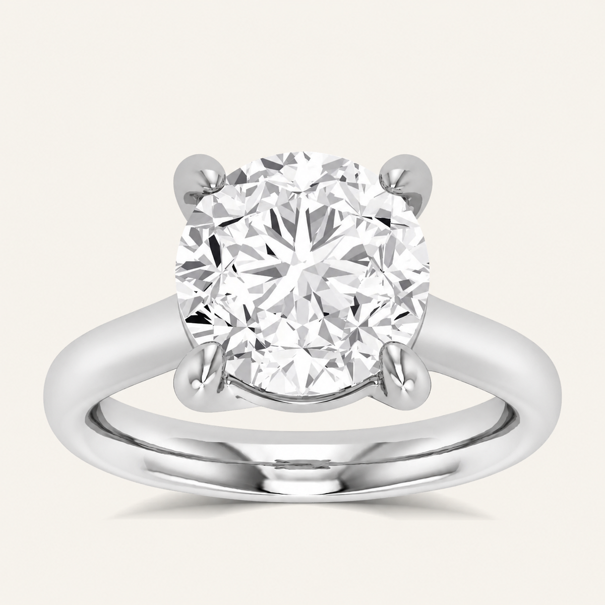 5.00CT Round Cut Lab Grown Diamond Solitaire Ring