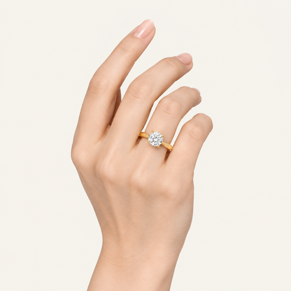 4.00CT Round Cut Lab Grown Diamond Solitaire Ring