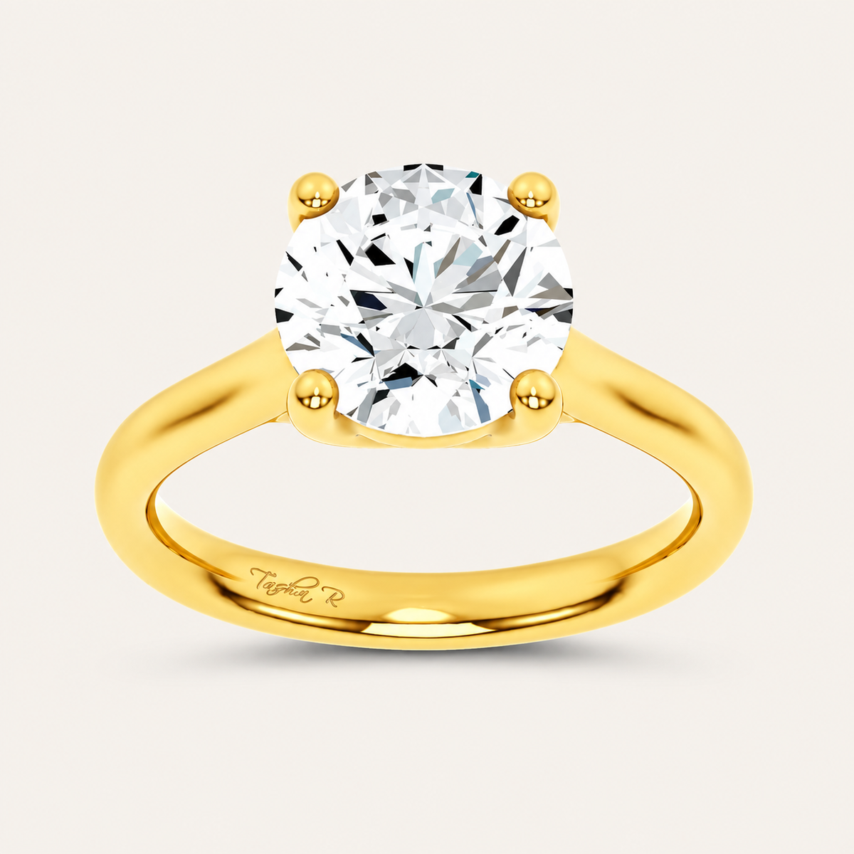 4.00CT Round Cut Lab Grown Diamond Solitaire Ring