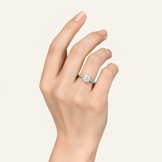 4.00CT Round Cut Lab Grown Diamond Solitaire Ring