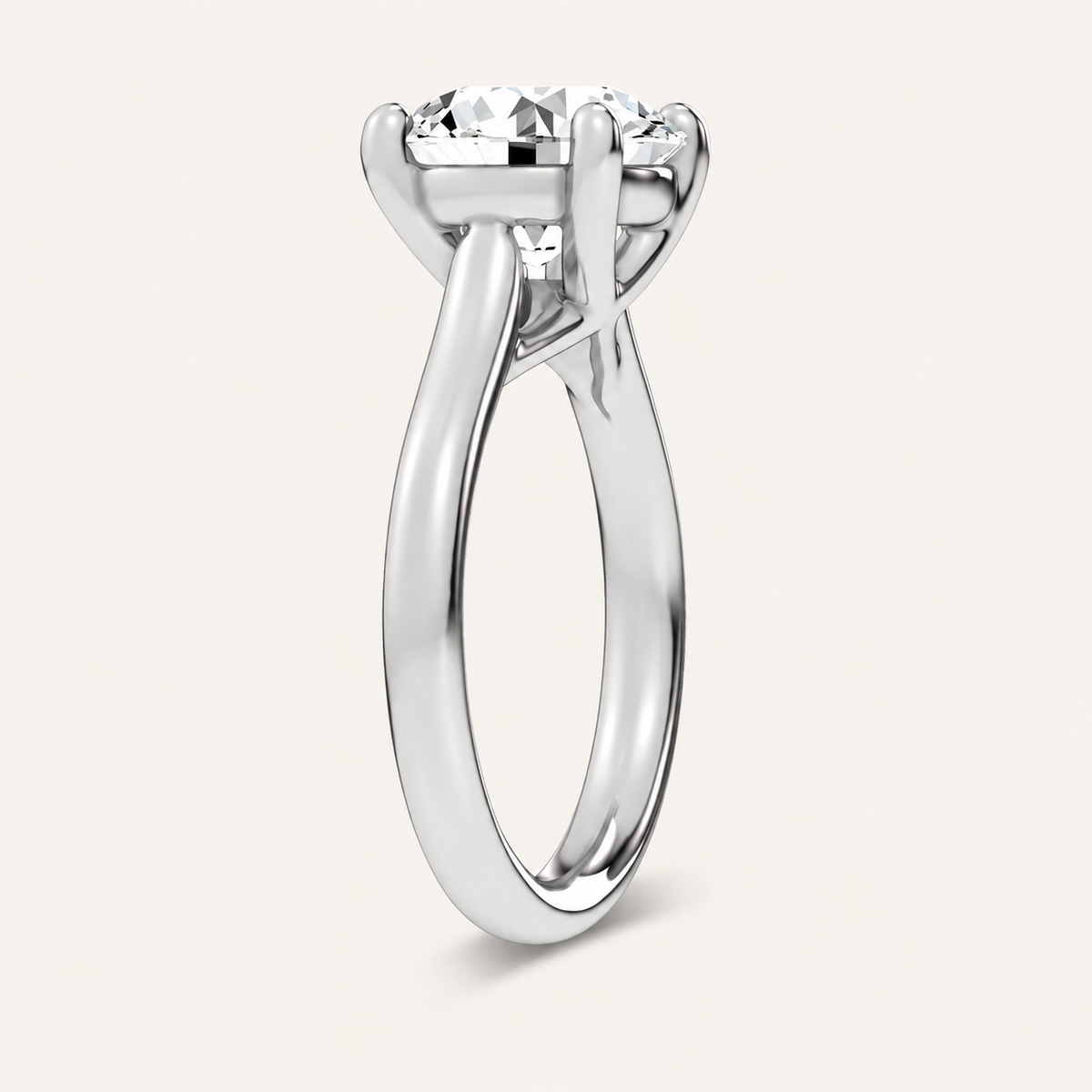4.00CT Round Cut Lab Grown Diamond Solitaire Ring
