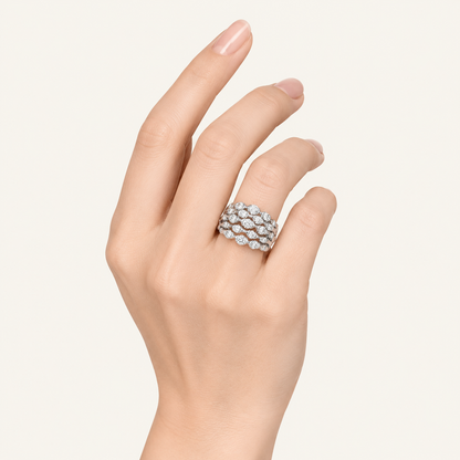 2.50CT Round Cut Lab Grown Diamond Fancy Enhance Band
