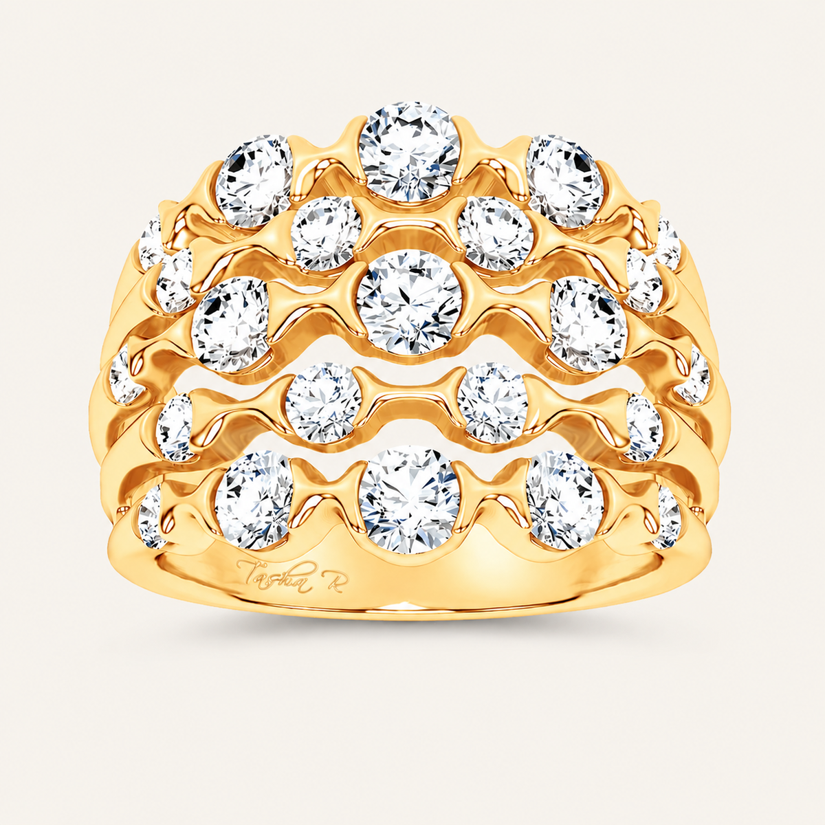 2.50CT Round Cut Lab Grown Diamond Fancy Enhance Band
