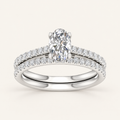 1.50CT Round Cut Lab Grown Diamond Bridal Set