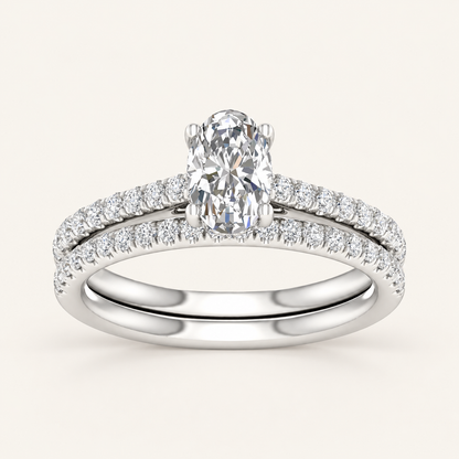 1.50CT Round Cut Lab Grown Diamond Bridal Set