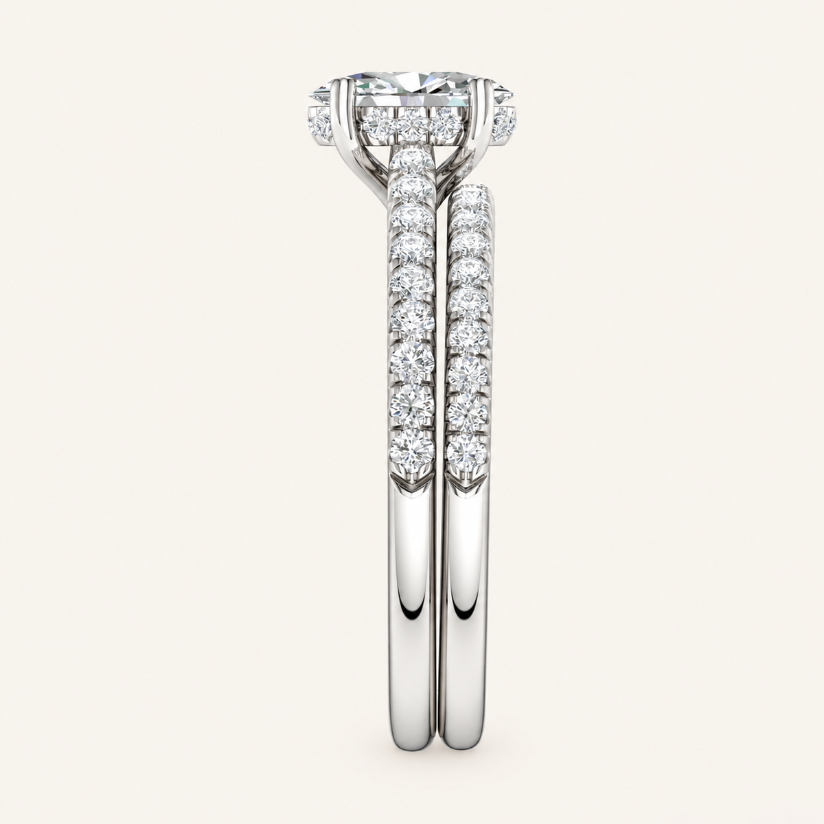 1.50CT Round Cut Lab Grown Diamond Bridal Set