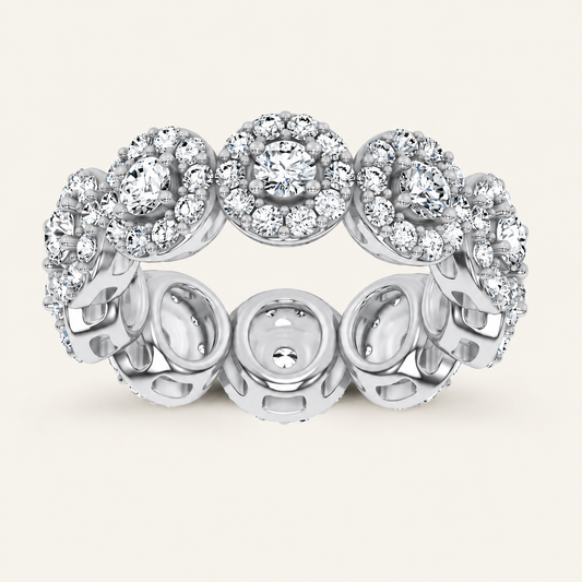 3.00CT Round Cut Lab Grown Diamond Eternity Band