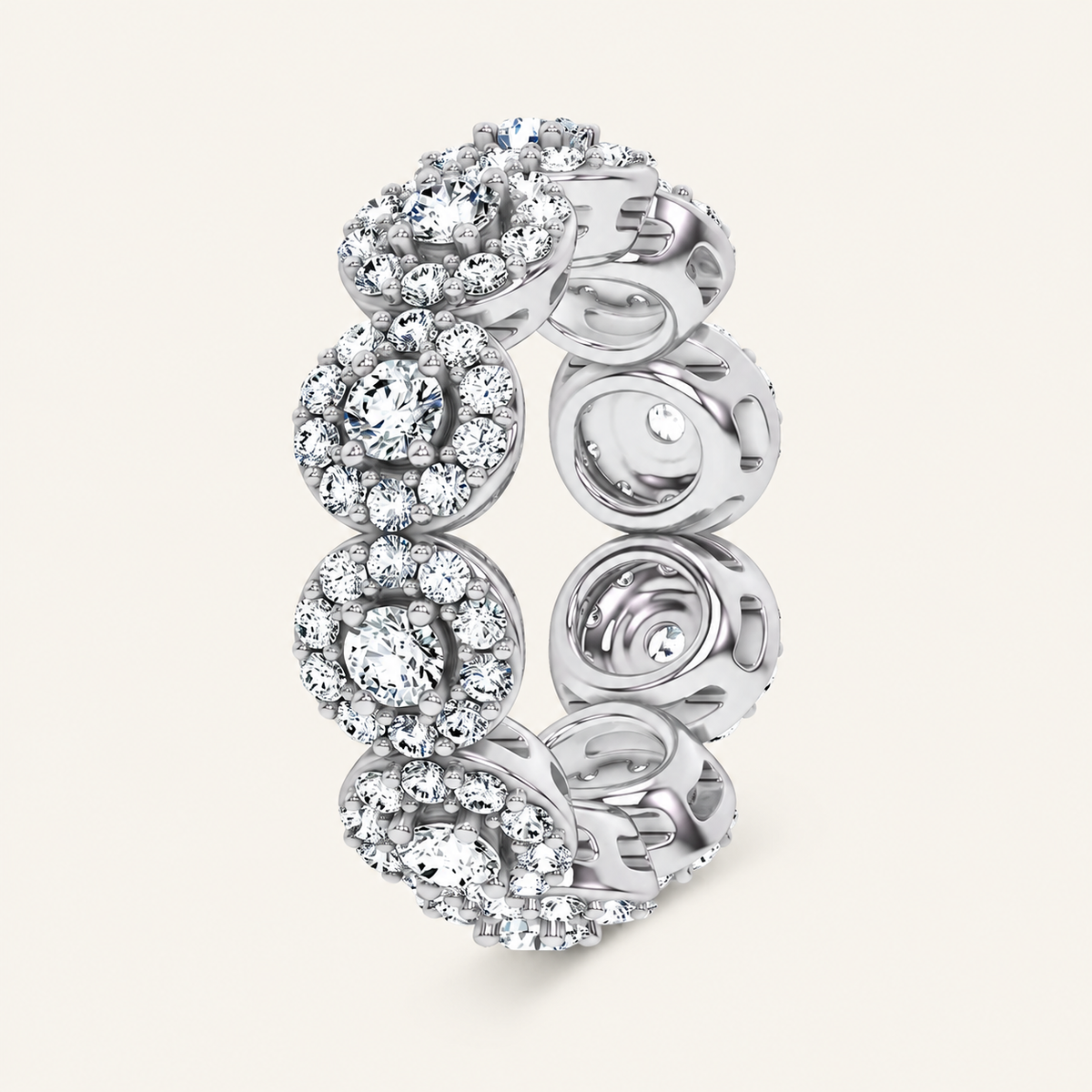 3.00CT Round Cut Lab Grown Diamond Eternity Band