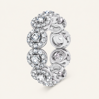 3.00CT Round Cut Lab Grown Diamond Eternity Band