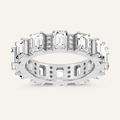 3.17CT Emerald Cut Lab Grown Diamond Eternity Band