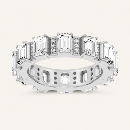 3.17CT Emerald Cut Lab Grown Diamond Eternity Band