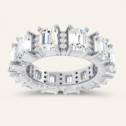 5.00CT Emerald Cut Lab Grown Diamond Eternity Band