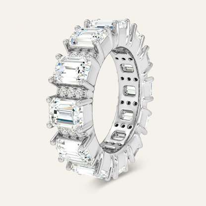 5.00CT Emerald Cut Lab Grown Diamond Eternity Band