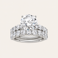 4.00CT Round Cut Lab Grown Diamond Bridal Set