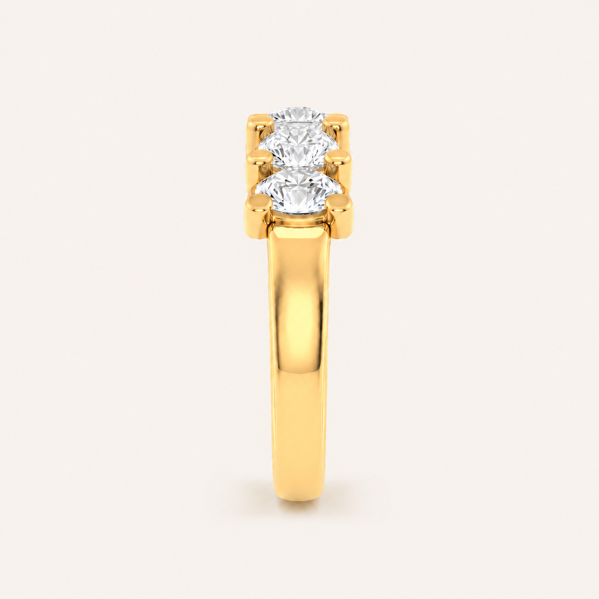 2CT Round Cut Lab Grown Diamond Enhancer Band