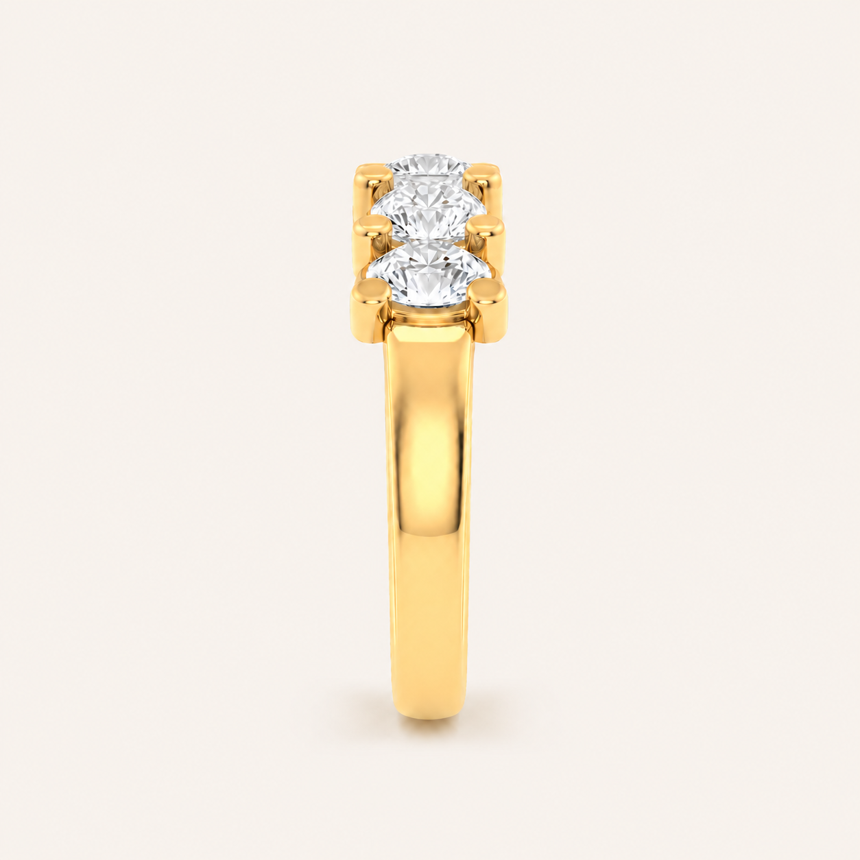 2CT Round Cut Lab Grown Diamond Enhancer Band
