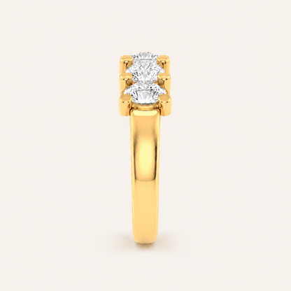 2CT Round Cut Lab Grown Diamond Enhancer Band