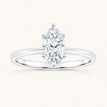 0.50CT Marquise Cut Lab Grown Diamond Solitaire Ring