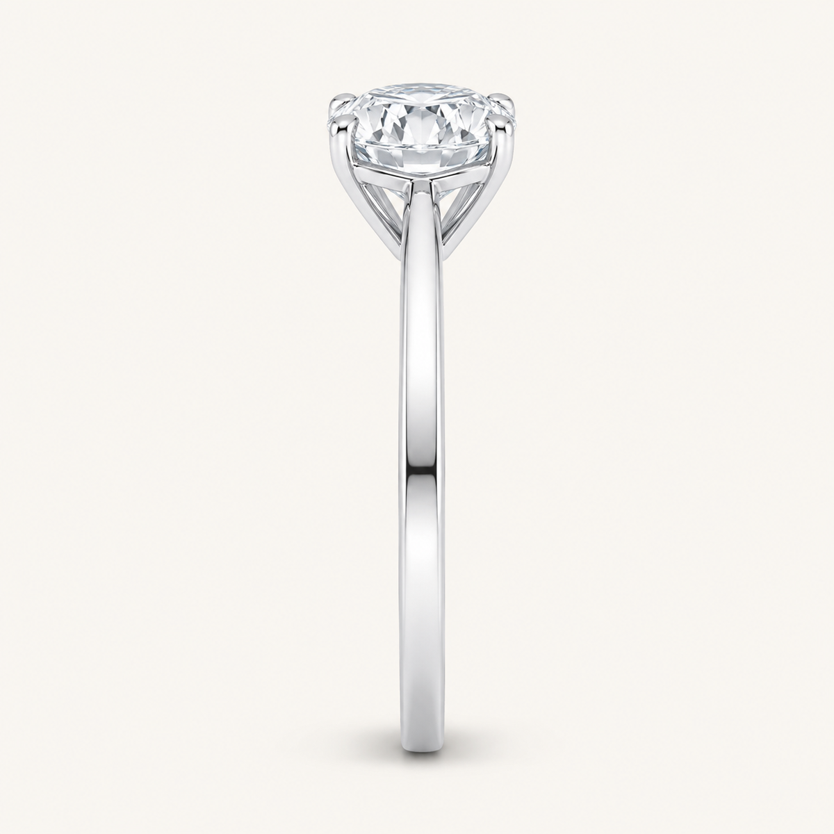 0.50CT Oval Cut Lab Grown Diamond Solitaire Ring