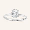 0.50CT Oval Cut Lab Grown Diamond Solitaire Ring