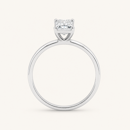 0.50CT Radiant Cut Lab Grown Diamond Solitaire Ring