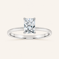 0.50CT Radiant Cut Lab Grown Diamond Solitaire Ring